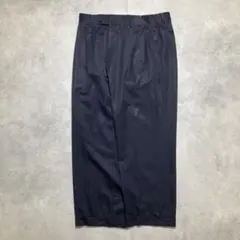 80s ペリーエリス レーヨン タック スラックス ブラック ビンテージ