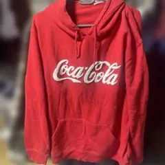 Coca-Cola コカ・コーラ ロゴ刺繍 プルオーバーパーカー