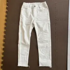 UNIQLO kids ホワイトデニム　M 125〜135