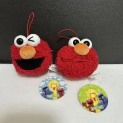 セサミストリート　フェイスマスコット　エルモ　プライズ　2個セット