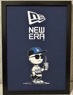 23 ニューエラ　アートポスター　アメリカンレトロ　額付き