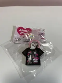 Mezzo Piano Tシャツめじるしチャーム ブラック×ピンク