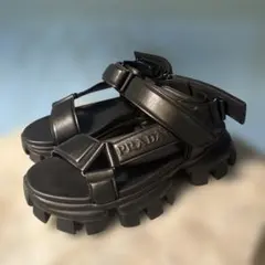 正規品】PRADA ソフトケージサンダル ブラック（サイズ37） - メルカリ