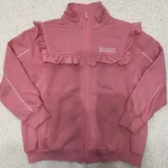 【値下げ】by LOVEIT フリルロング丈ZIPパーカー　130