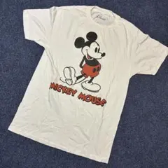 293] USA古着 Disney ミッキー Tシャツ 半袖 白 Mickeyのサムネイル