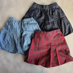 UNIQLO GU キュロット　スカート 3点セット 130cm 140cm