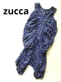 zucca ズッカ 変形ワンピース トップス 美品 ネイビー 総柄のサムネイル