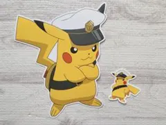 《非売品》2点 セット ポケモン キャプテンピカチュウ シール カード