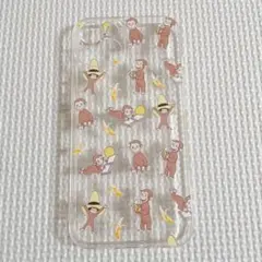 スマホカバー　おさるのジョージ　iPhone14 スマホケース　クリア