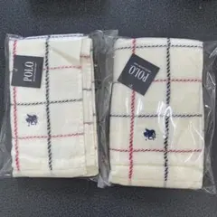 【新品】POLO フェイスタオル 2枚セット チェック柄のサムネイル