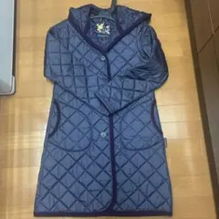 美品☆ラベンハムロングキルティングコート36 ロイヤルパープル