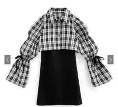 GRL 2Wayチェック柄シャツ×ミニキャミワンピース tg759