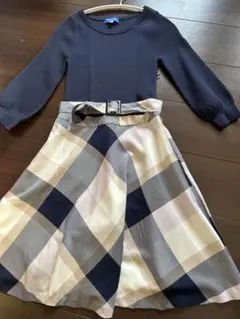 バーバリーブルーレーベルワンピースSサイズ　美品クリーニング済み