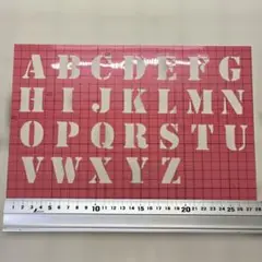 ステンシルシート■アルファベット5枚セット