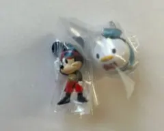 ミッキー＆ドナルド ミニチュア マスコット 2点セット