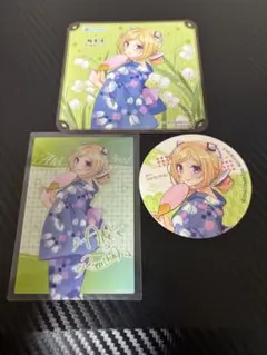 hololive 極楽湯 アキ•ローゼンタール ポストカード コースター