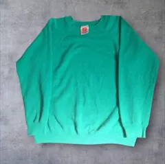 ぼ*ん様 90s　Hanes 　ターコイズ 　スウェット 　無地　ノームコア
