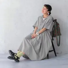 ☆値下げ☆MOUN TEN.☆ bicolor waffle dress - メルカリ