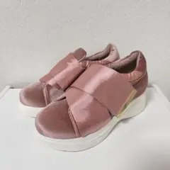 【新品未使用品】【dazzlin】ベロアスニーカー　ピンク　サテン　ベロア　23