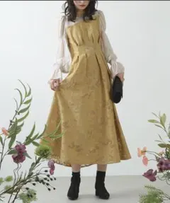 Kana シャーリング キャンディーアシンメトリー レース ワンピース