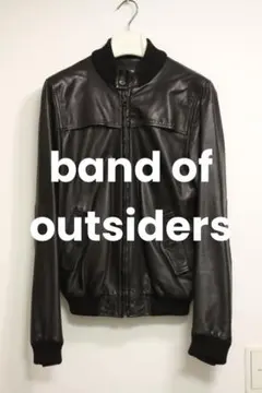 【極美品】band of outsiders シングルレザージャケット 0 2025年最新】BAND OF OUTSIDERS レザージャケット・ライダースの