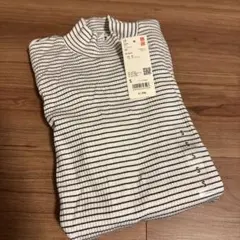 新品 UNIQLO リブボーダー カットソーS