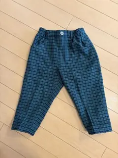 【美品】ファミリア　旧タグ　青チェック　パンツ