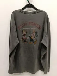 Disney Mickey&Minnie ロンT メンズL