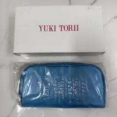 YUKI TORII ポーチ ブルー スパンコール装飾　ノベルティのサムネイル