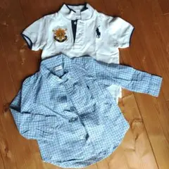 Ralph Lauren ポロシャツ ホワイト&チェックシャツ