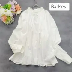 ボールジィ＊ハイカウントサテン ネックフリルブラウス ¥18,700