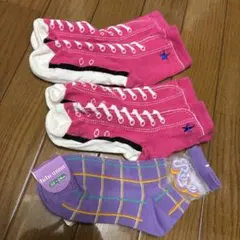 スニーカー風ソックス 22-24cm 3足セット