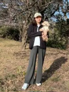 ユニクロ ウォッシャブルニットリブパンツ M