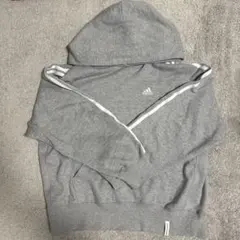 adidas セットアップ パーカー スウェットパンツ グレー 3ライン