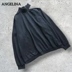 ANGELINA アンジェリーナ 肩出し スウェット アシメ 長袖 黒 ゆったり