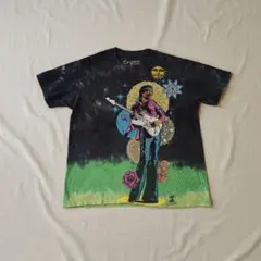 古着　リキッドブルー　半袖Ｔシャツ　ジミヘンドリックス　バンドＴ　タイダイのサムネイル