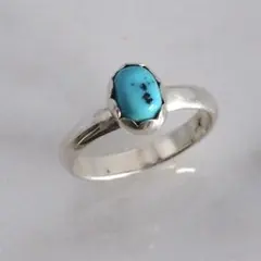 ターコイズリング　7号　シルバー925　トルコ石　パワーストーン　指輪