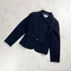 スキャパ カシミヤ混ステンカラージャケット ショート丈 黒 42*BD128