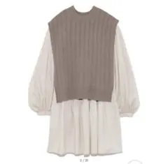 スナイデル ケーブルニットベストチュニック