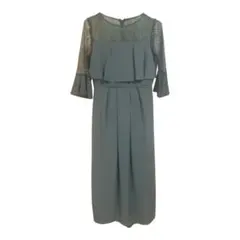 アサクラ ワンピース ドレス レース グリーン 結婚式 二次会 パーティー