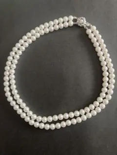 ♡*様 イミテーション パールネックレス 2連 7㎜珠