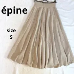 【美品】épine エピヌ　ニットスカート　フレア　ベージュ 秋冬服　S