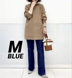 【新品】ユニクロ スリムフレア トラウザージーンズ M ブルー デニム ブーツ