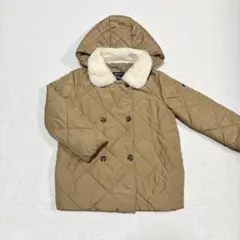 petit main　プティマイン　バックフリル中綿ジャケット　ベージュ　130