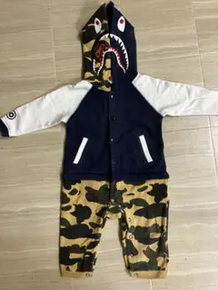 A BATHING APE BABY MILO 総柄 チェック ロンパース - メルカリ