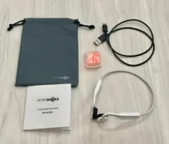 AFTERSHOKZ OPENMOVE（ホワイト）骨伝導イヤホン 付属品付き