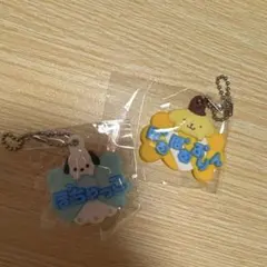 サンリオ　メルヘン工房　おなまえホルダー　ポチャッコ　ポムポムプリン