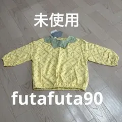 未使用　futafuta パイナップル風ハート柄長袖カットソー 90