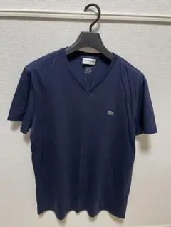 LACOSTE Vネック Tシャツ ネイビー FR4 US Mのサムネイル