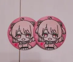 のあさん　刺繍缶バッジ 　2個セット